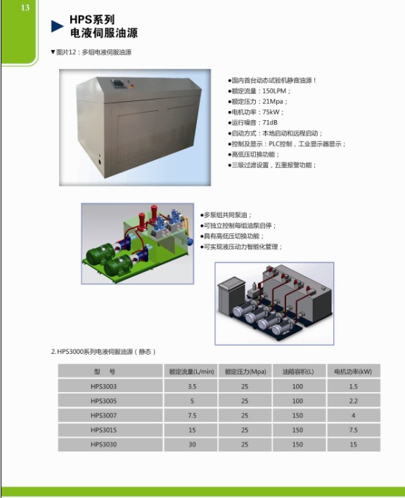 HPS系列電液伺服油源